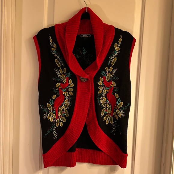 Black & Red Cardinal Vest Lisa International - Picture 6 of 6